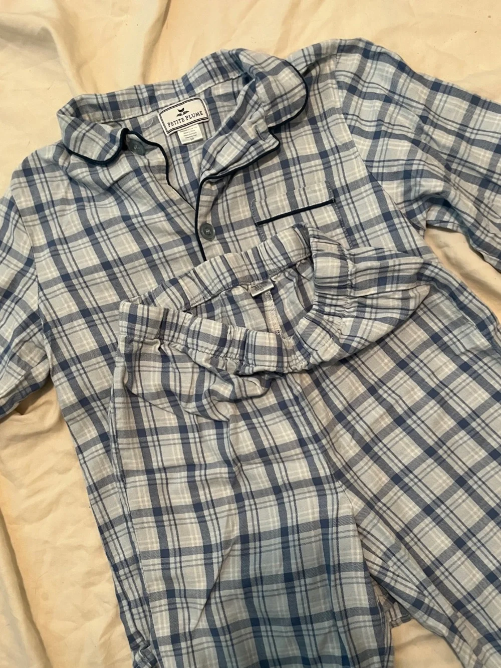 PETITE PLUME Men's Light Blue Plaid Button-Down Shirt